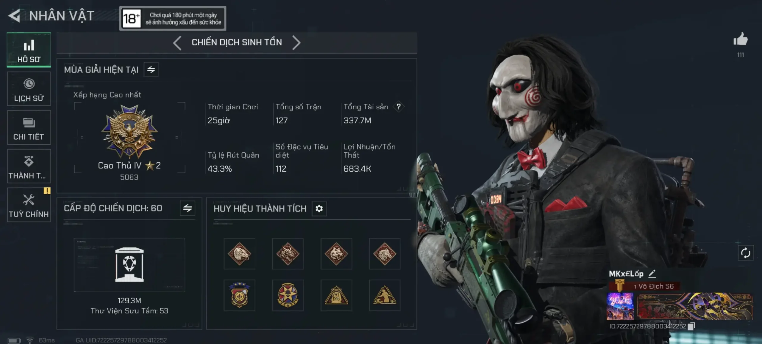 ACC CHIẾN DỊCH VIP TRÊN 300M XU