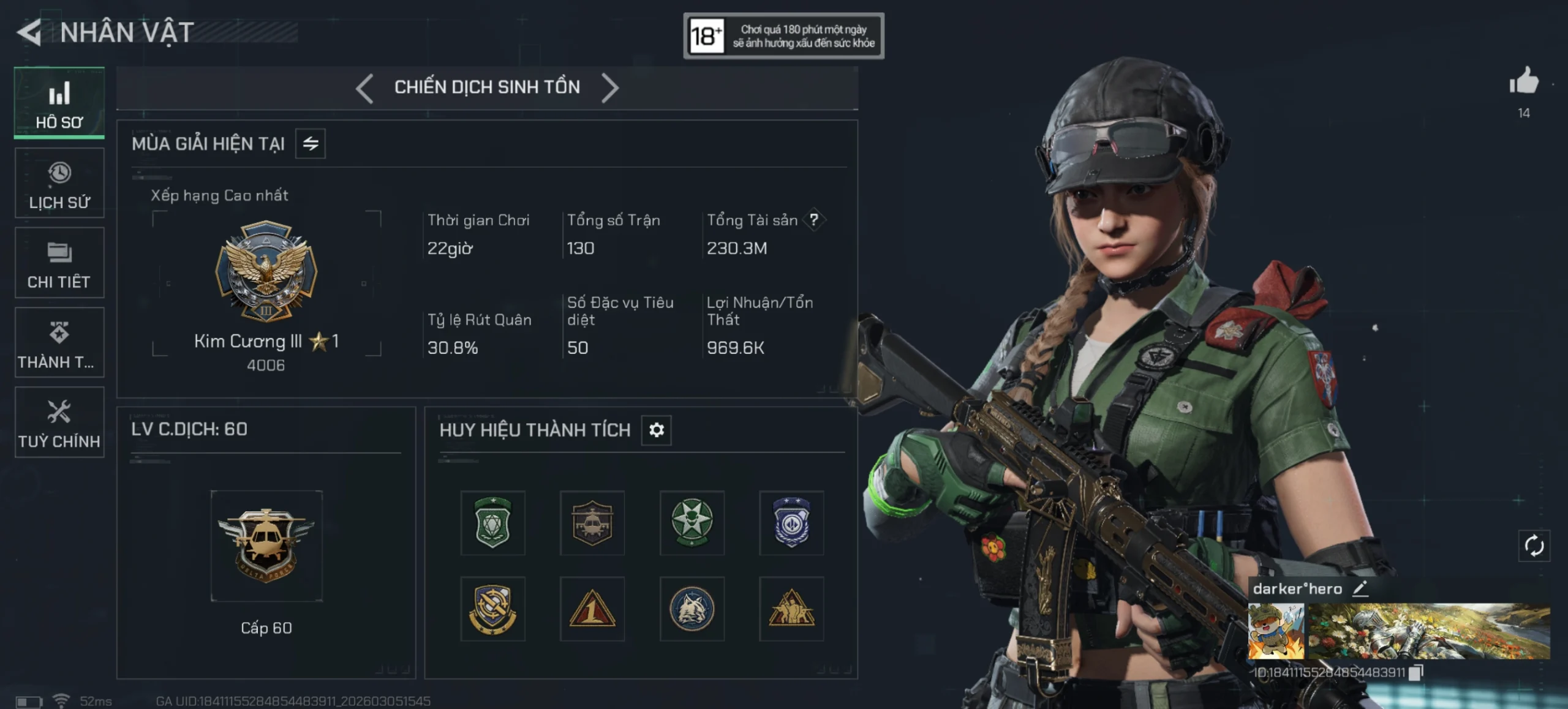 ACC CHIẾN DỊCH DAO HẮC TINH TTS 230M XU