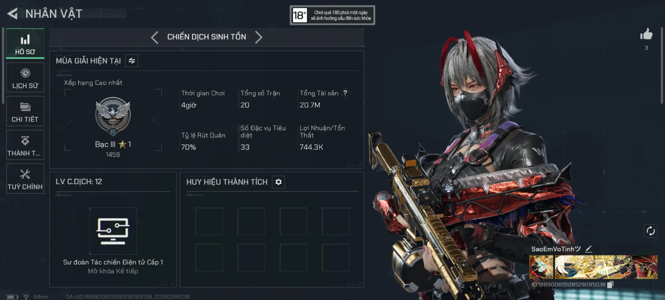 ACC CHIẾN DỊCH NHỎ KÈM DAO HẮC TINH