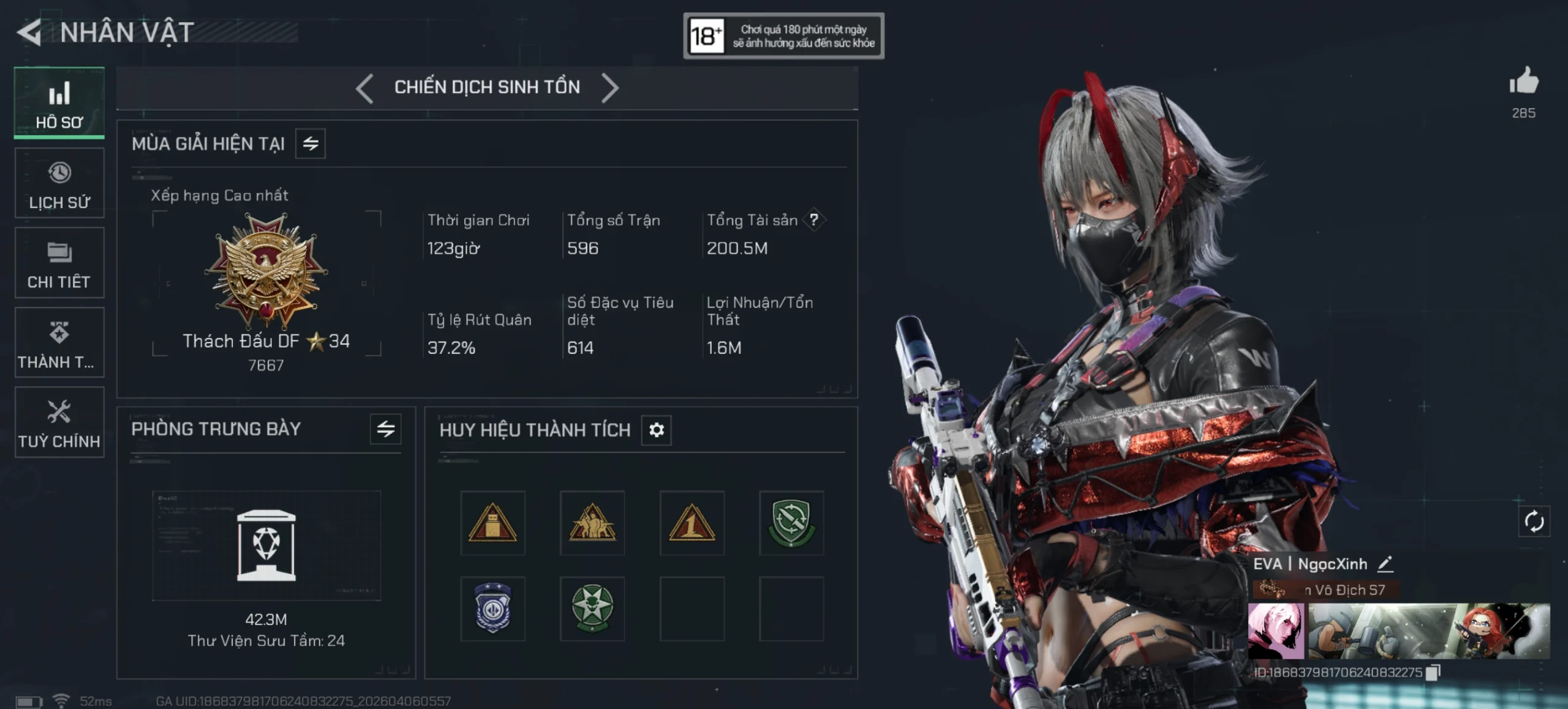 ACC CHIẾN DỊCH TTS 200M XU x DAO HẮC TINH