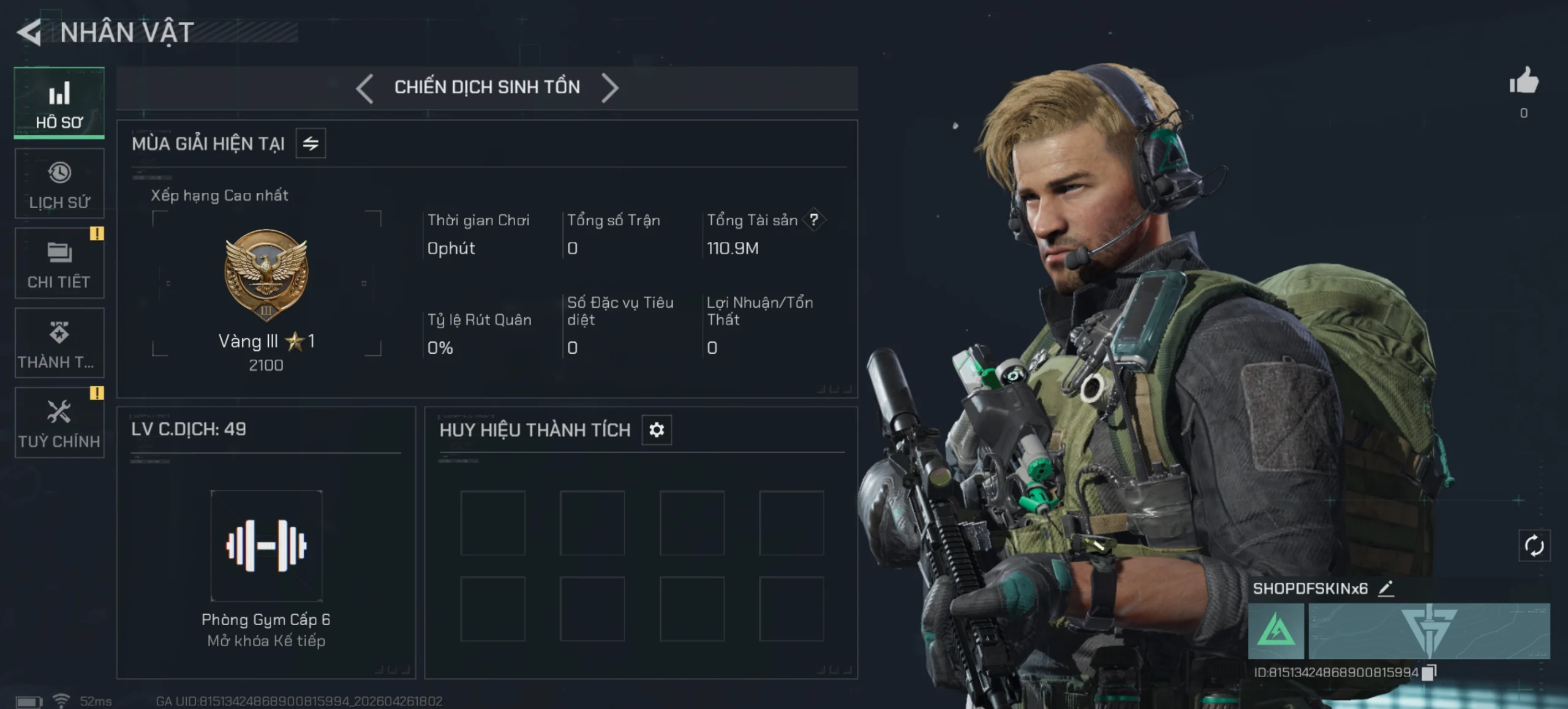 ACC CHIẾN DỊCH LV40 – LV50 100M XU