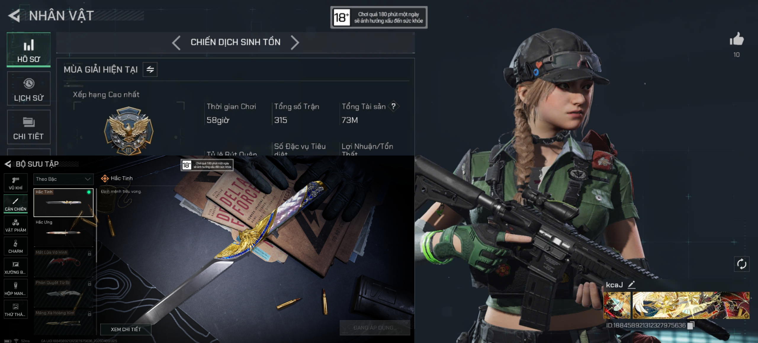 ACC CHIẾN DỊCH NHỎ KÈM DAO HẮC TINH