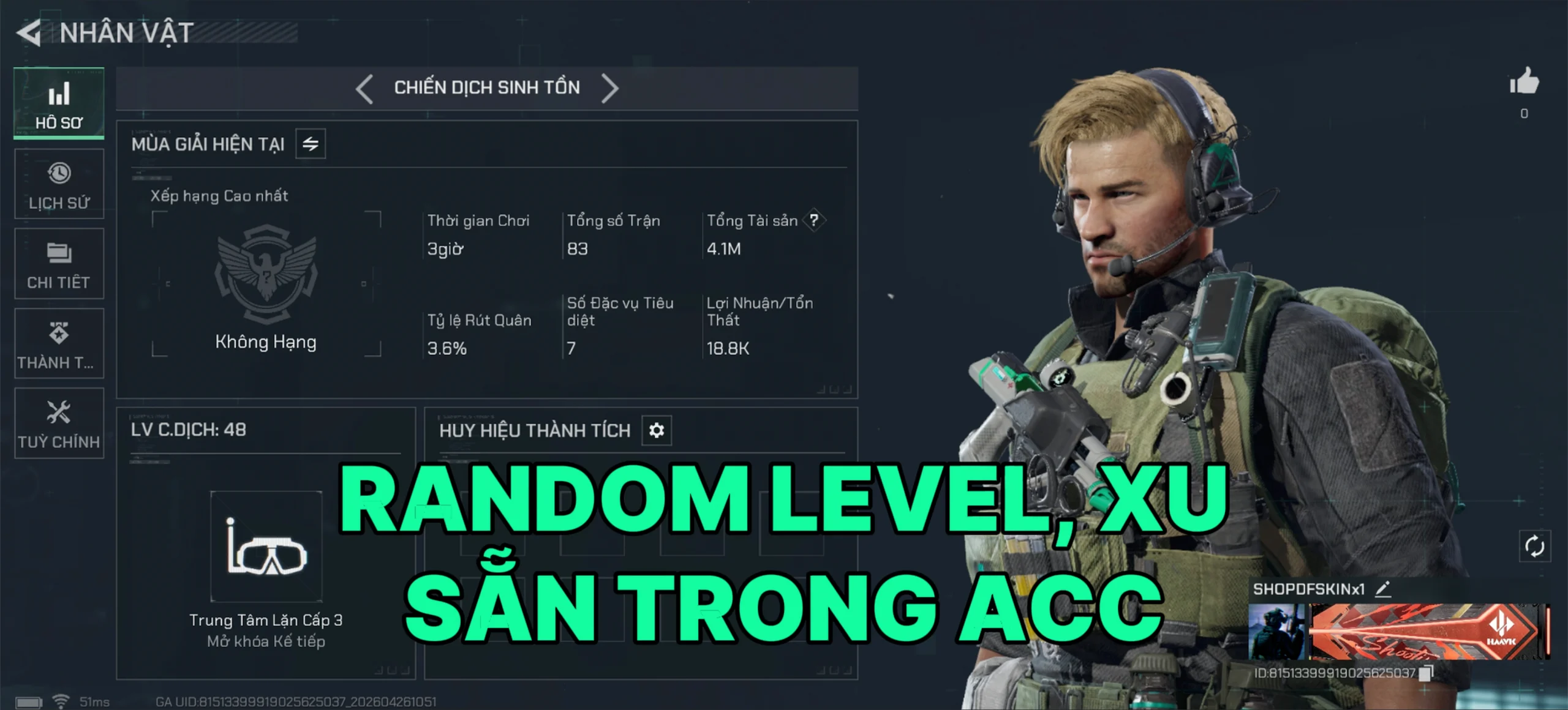 ACC CHIẾN DỊCH XÁC LV33 – LV60