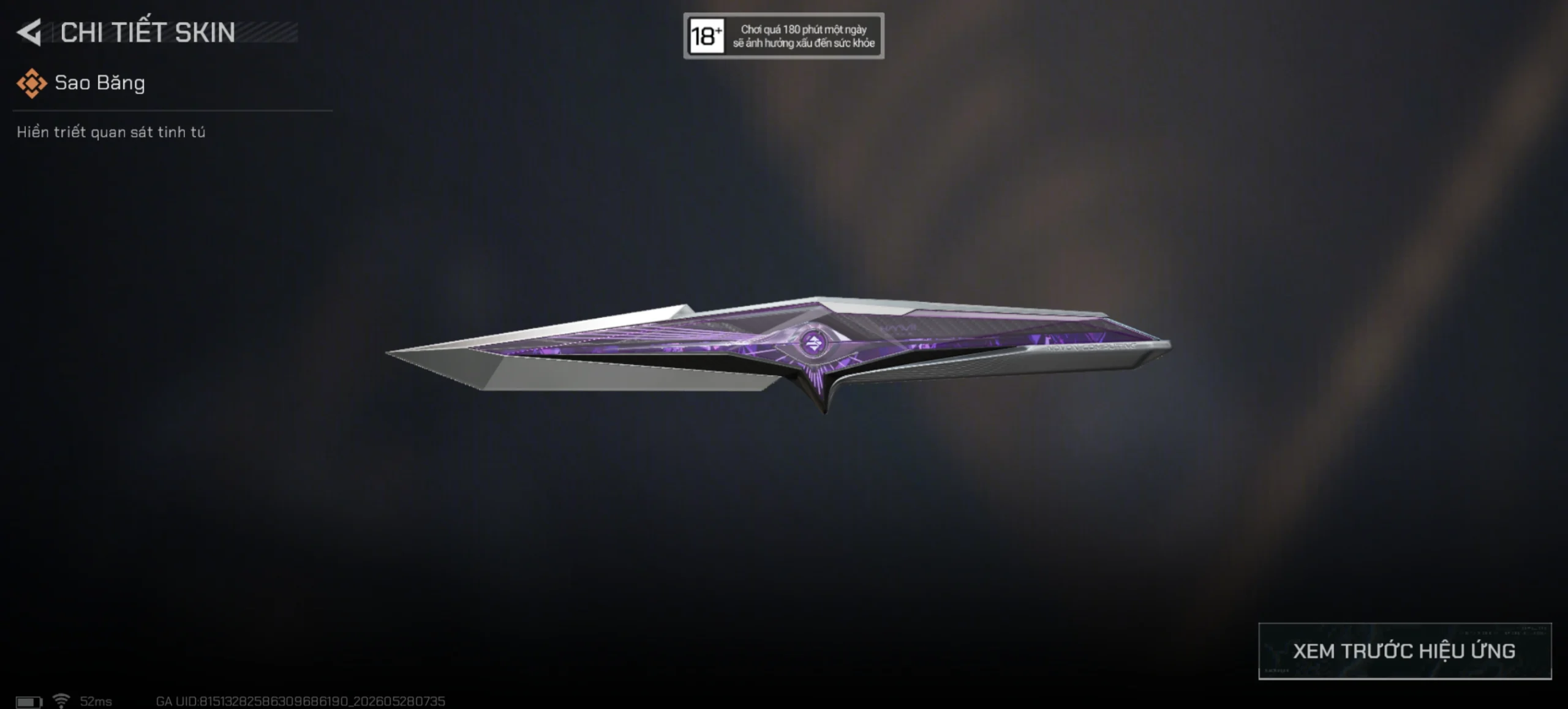 SKIN DAO SAO BĂNG