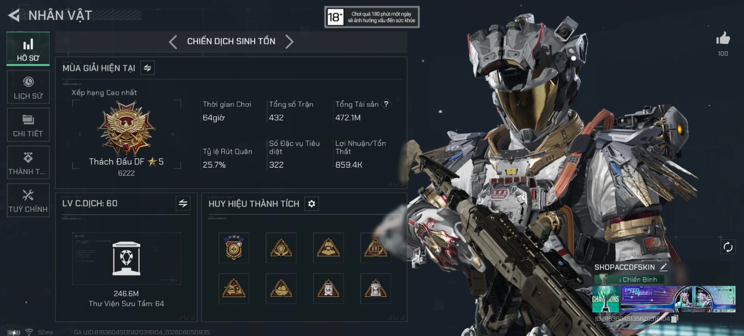 ACC CHIẾN DỊCH TTS 500M NHIỀU SKIN VIP
